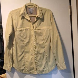 Pastel yellow/green light weight Columbia top